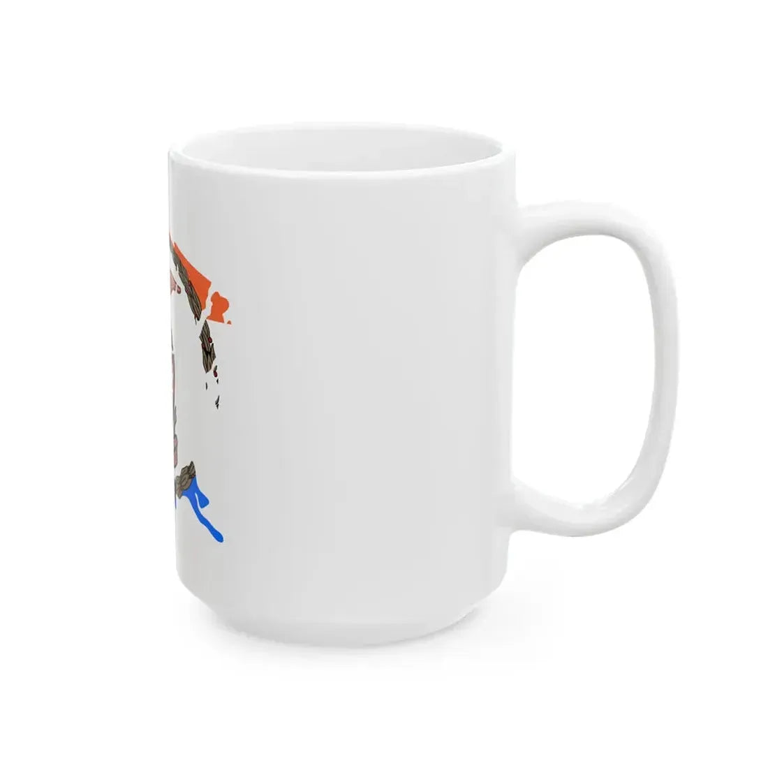 Flag-map of Bronx County New York (United States) White Coffee Mug - Go Mug Yourself