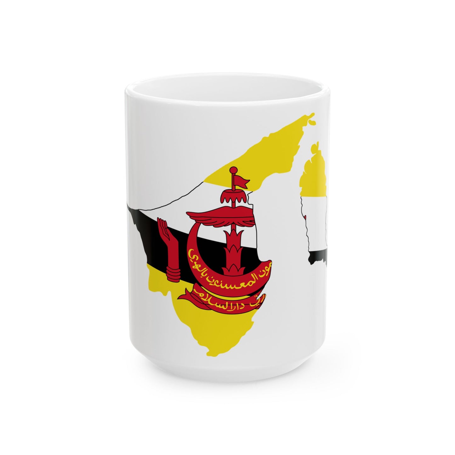 Flag-map of Brunei (Brunei) White Coffee Mug-15oz-Go Mug Yourself