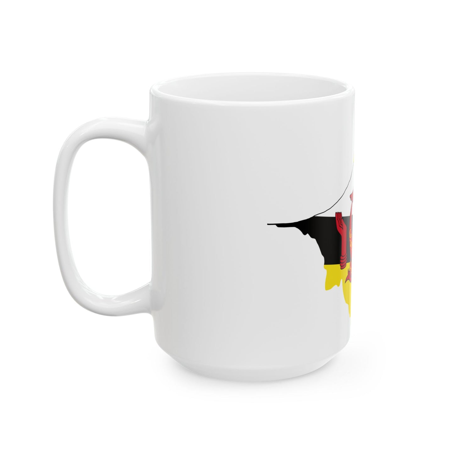 Flag-map of Brunei (Brunei) White Coffee Mug-Go Mug Yourself