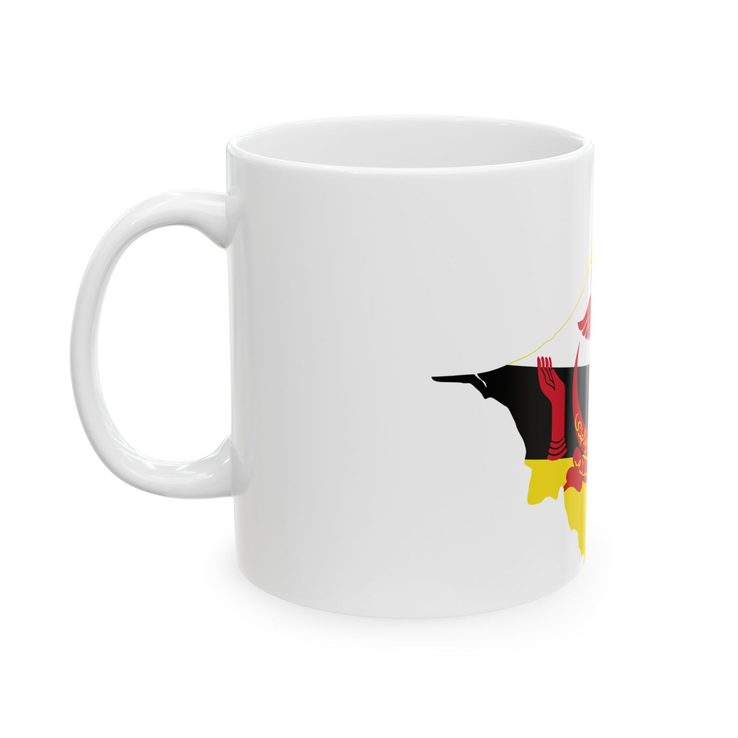 Flag-map of Brunei2 (Brunei) White Coffee Mug-Go Mug Yourself