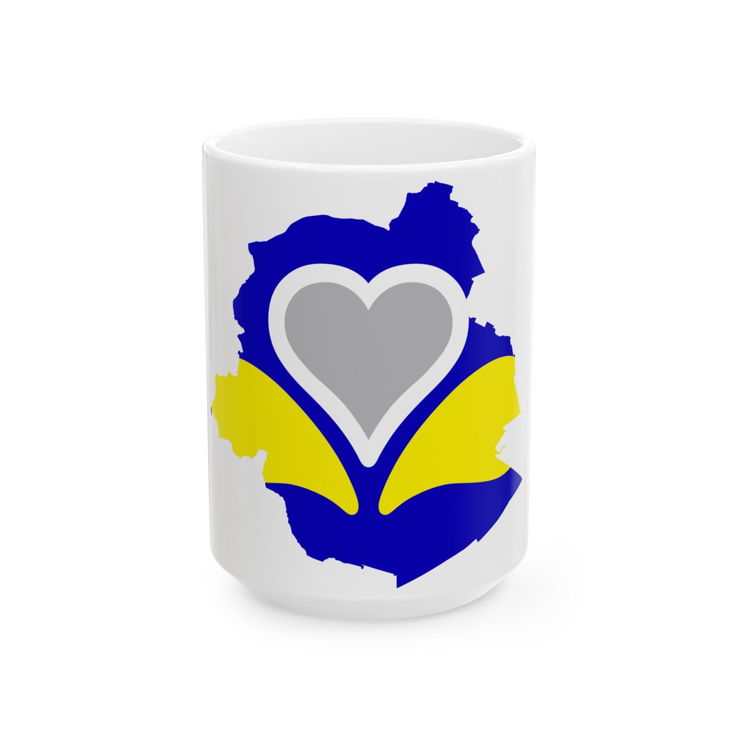 Flag map of Brussels 2 (Belgium) White Coffee Mug-15oz-Go Mug Yourself