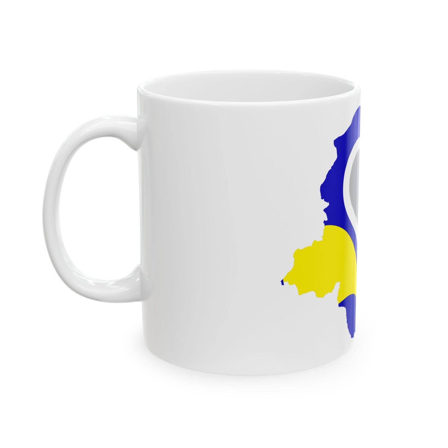 Flag map of Brussels 2 (Belgium) White Coffee Mug-Go Mug Yourself