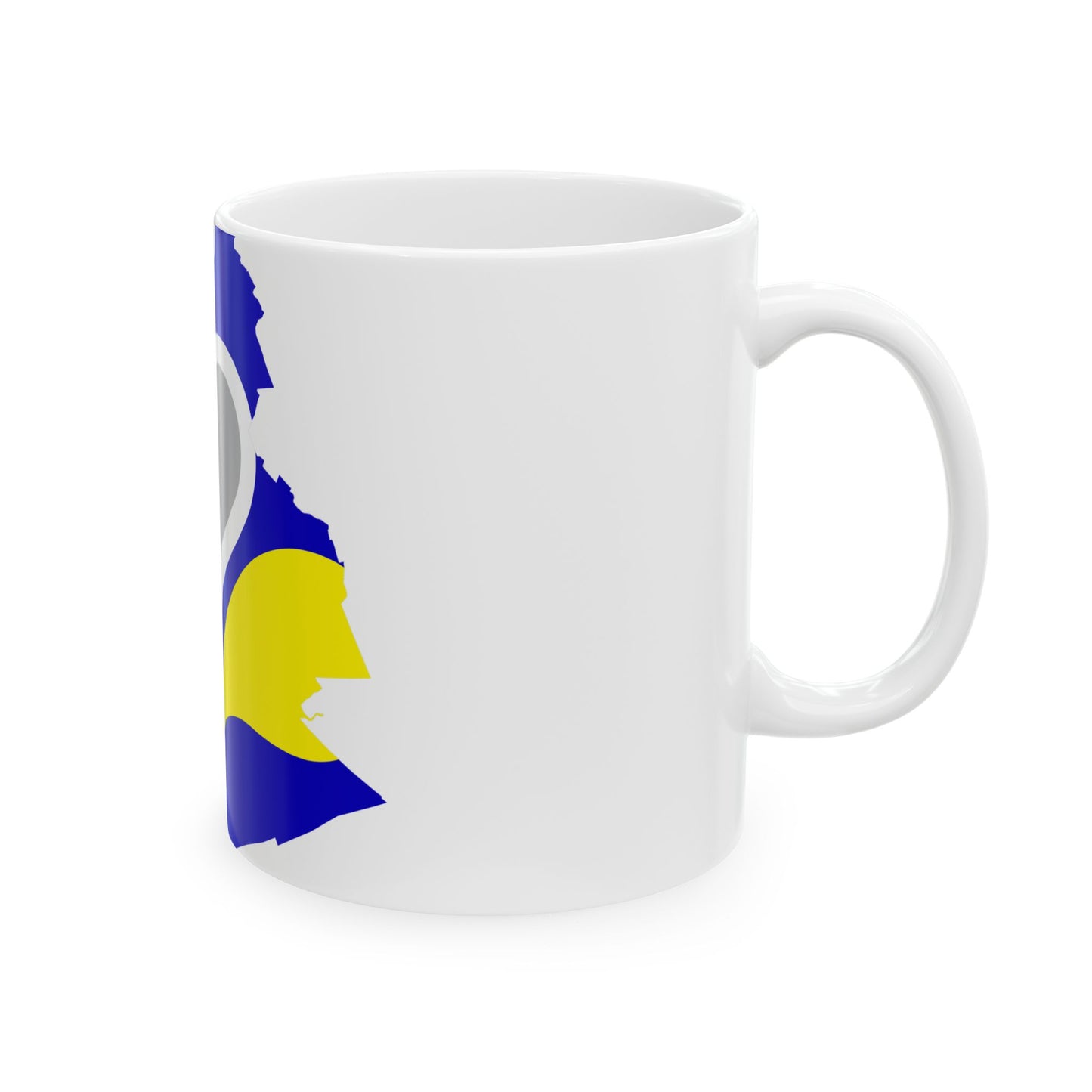 Flag map of Brussels 2 (Belgium) White Coffee Mug-Go Mug Yourself
