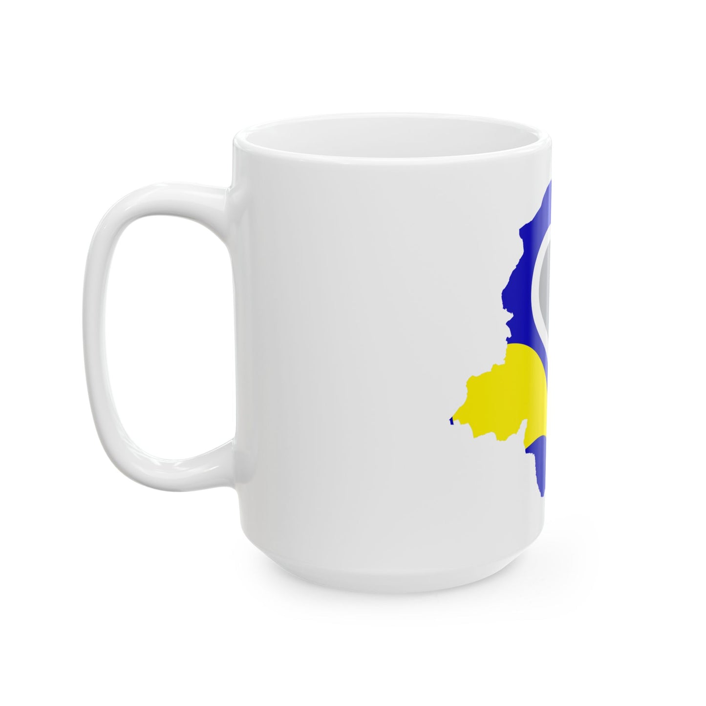Flag map of Brussels 2 (Belgium) White Coffee Mug-Go Mug Yourself