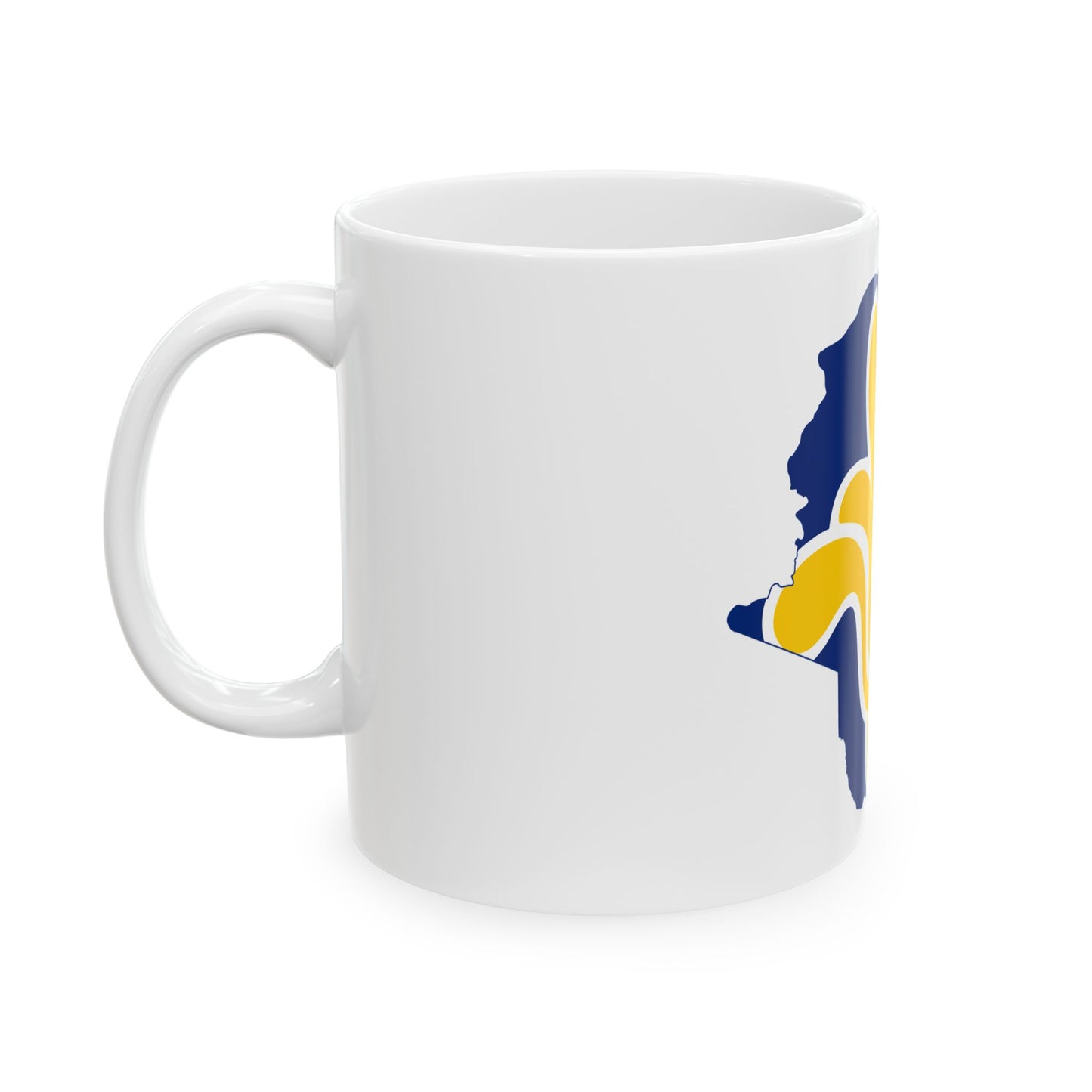 Flag map of Brussels (Belgium) White Coffee Mug-Go Mug Yourself