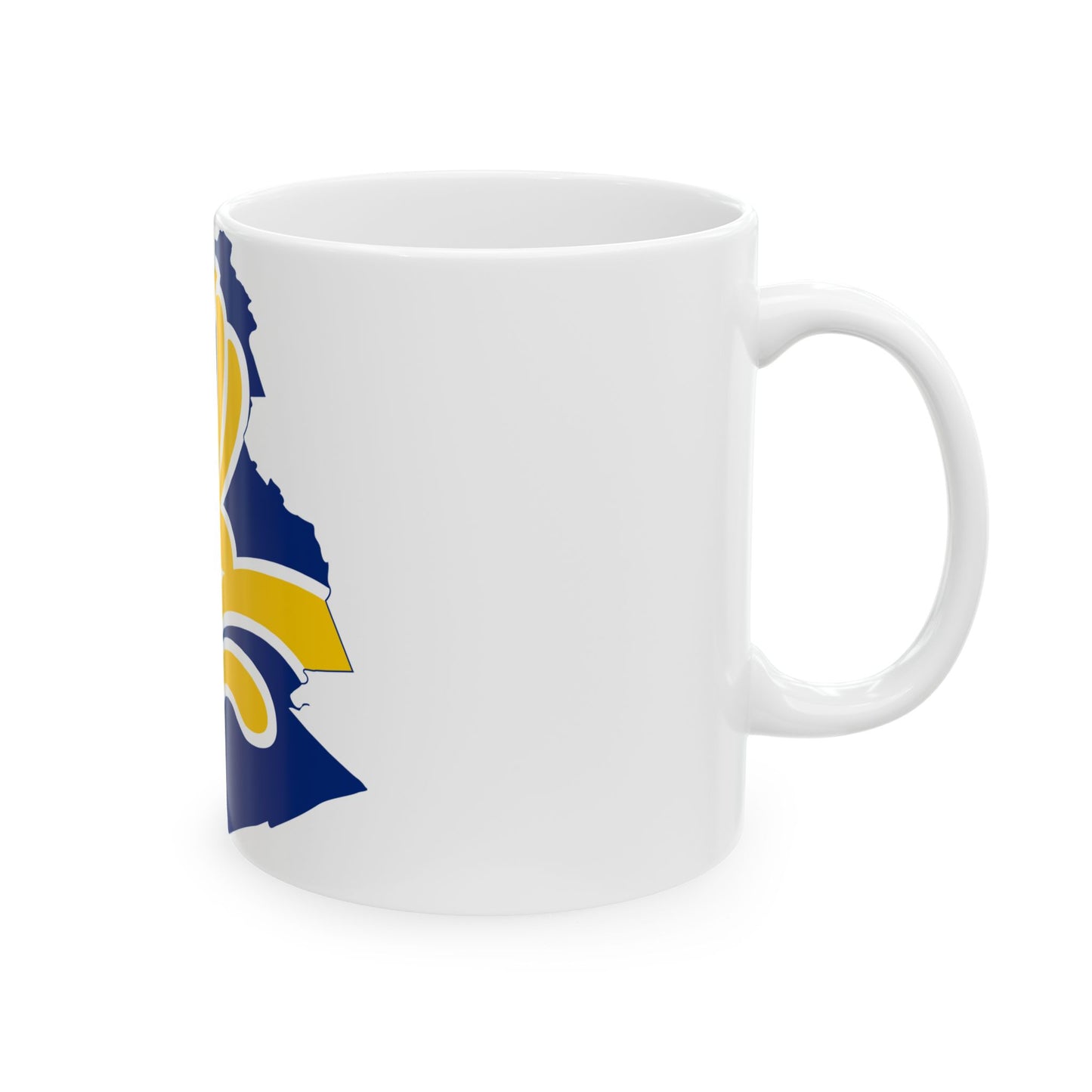 Flag map of Brussels (Belgium) White Coffee Mug-Go Mug Yourself