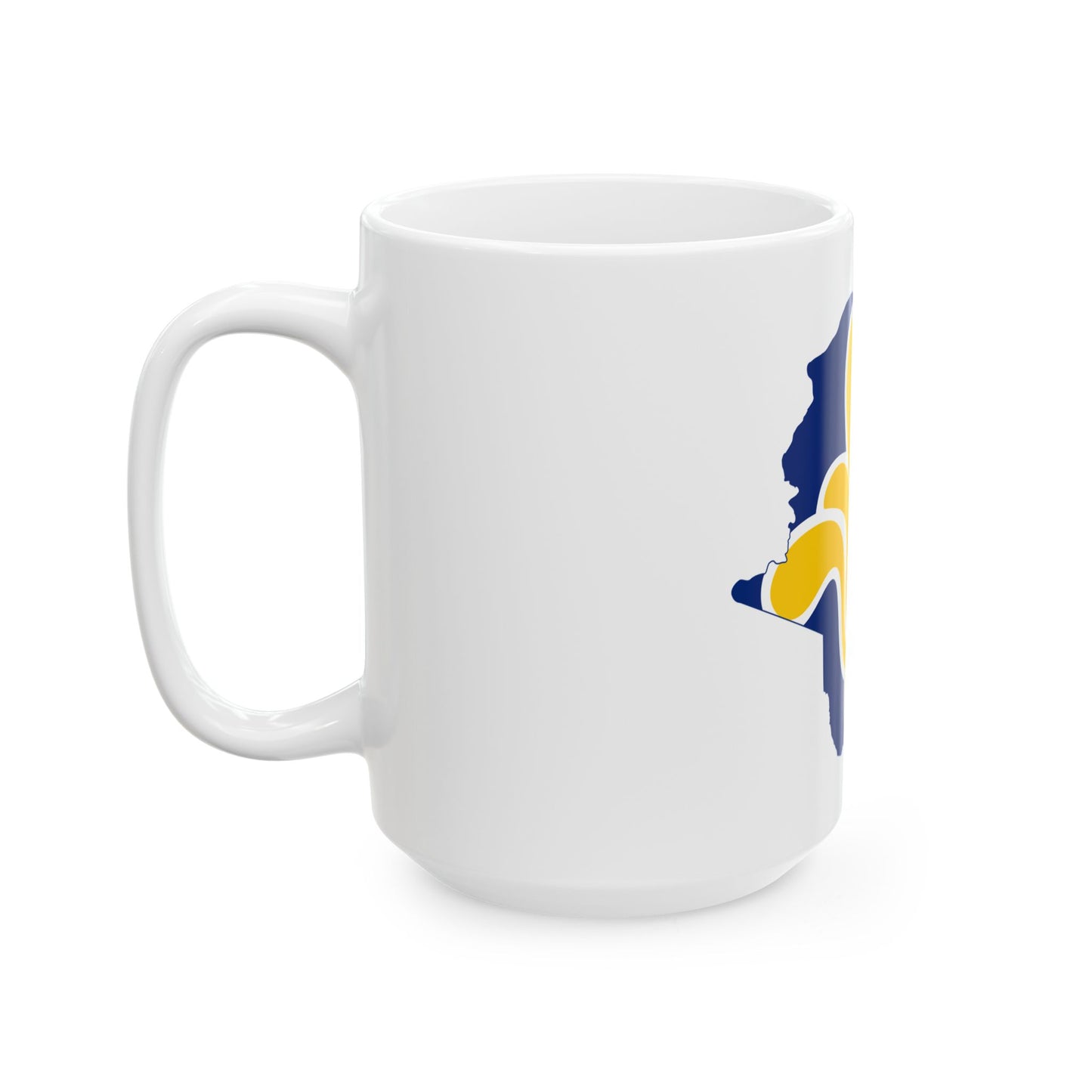 Flag map of Brussels (Belgium) White Coffee Mug-Go Mug Yourself