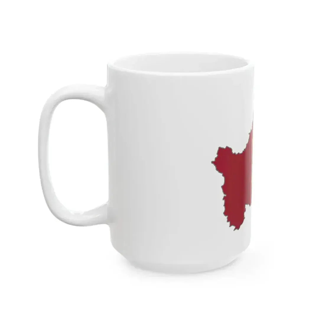 Flag map of Bryansk Oblast (Russia) White Coffee Mug - Go Mug Yourself