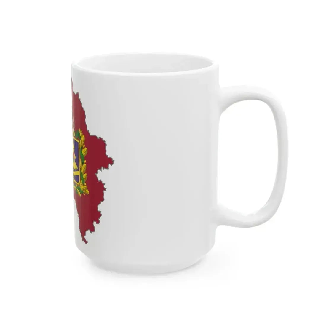 Flag map of Bryansk Oblast (Russia) White Coffee Mug - Go Mug Yourself