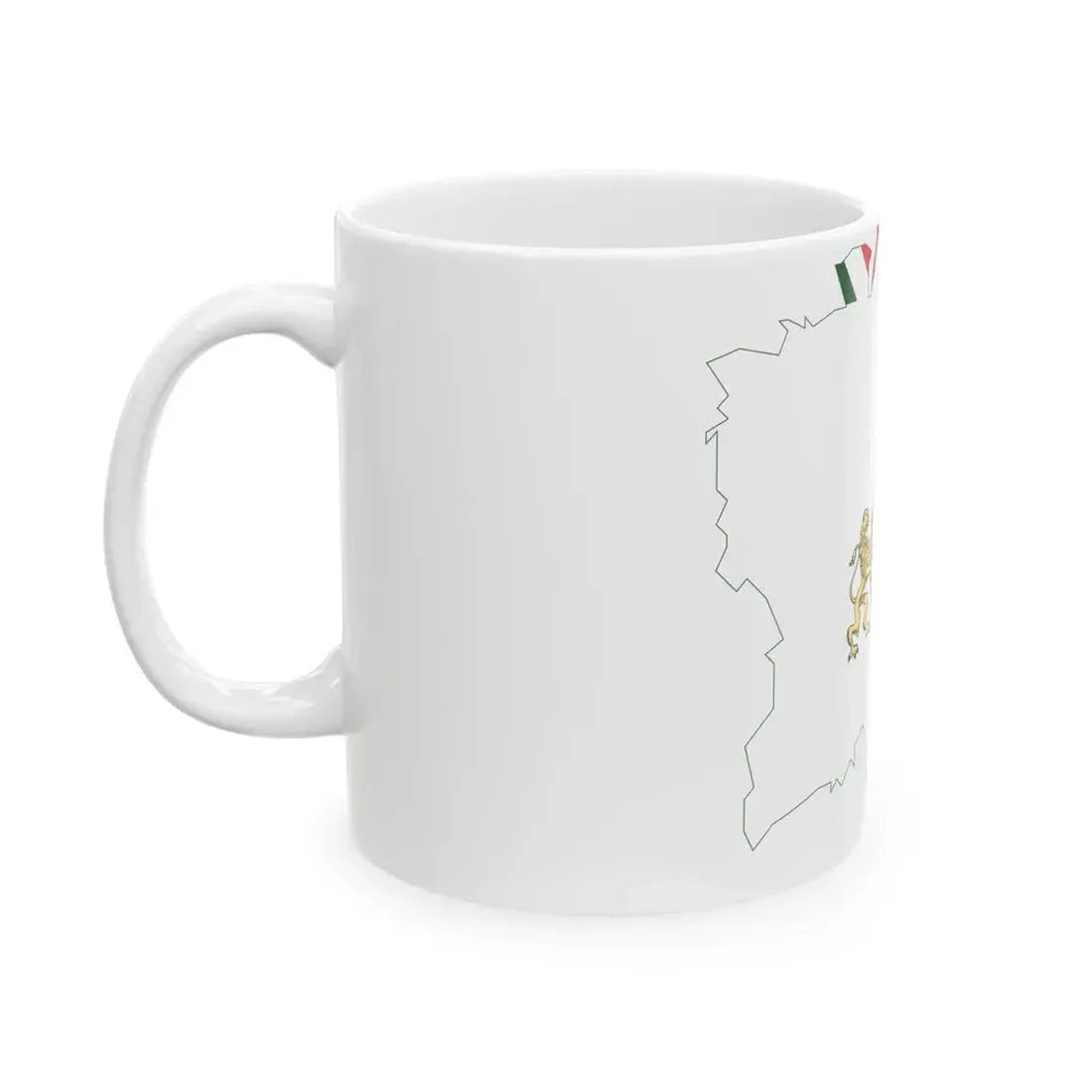 Flag-map of Budapest (Hungary) White Coffee Mug - Go Mug Yourself