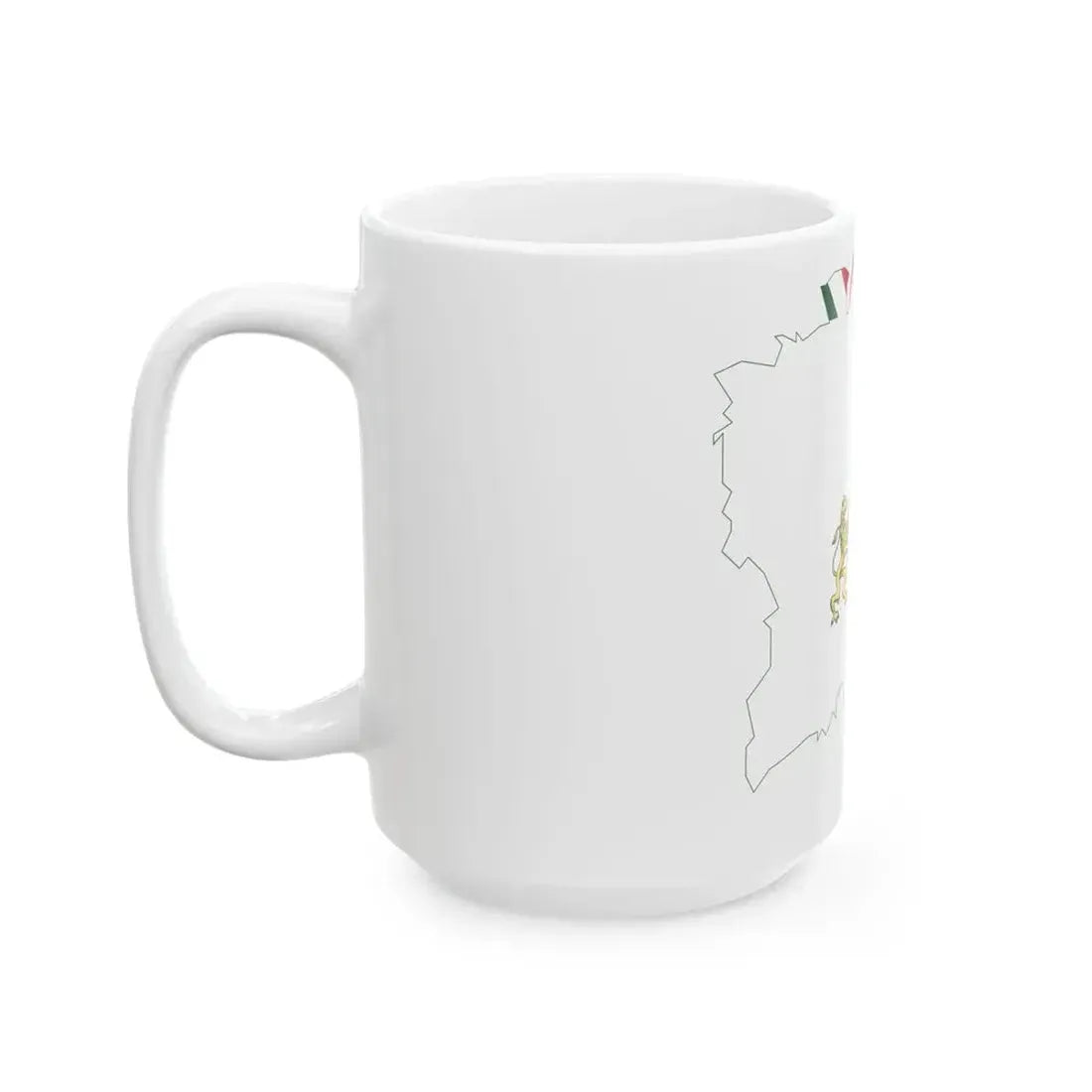 Flag-map of Budapest (Hungary) White Coffee Mug - Go Mug Yourself