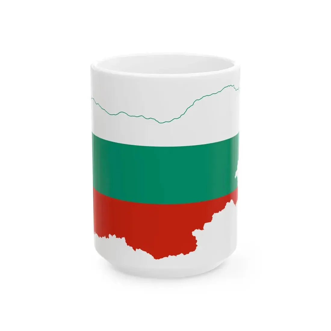 Flag-map of Bulgaria (Bulgaria) White Coffee Mug 15oz - Go Mug Yourself