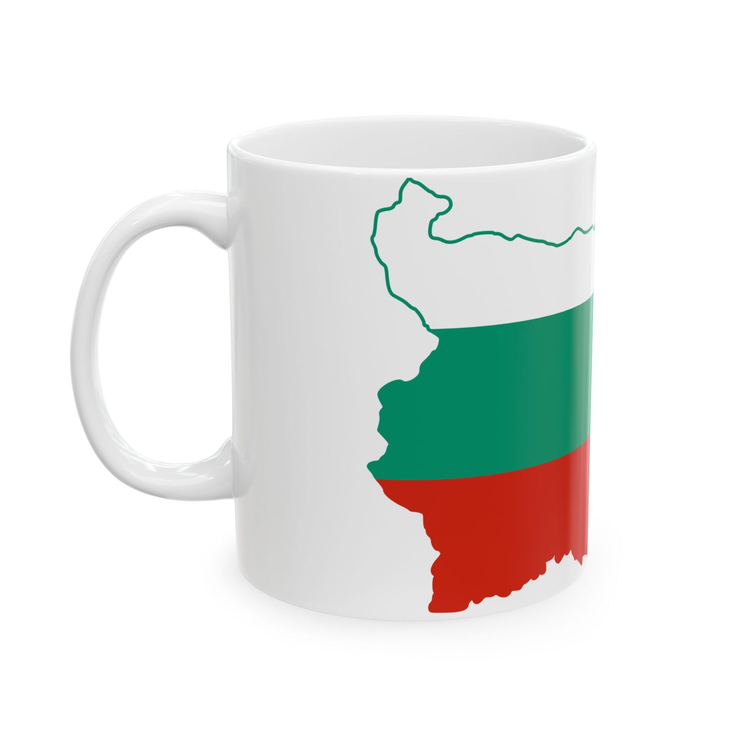 Flag map of Bulgaria (Bulgaria) White Coffee Mug-Go Mug Yourself