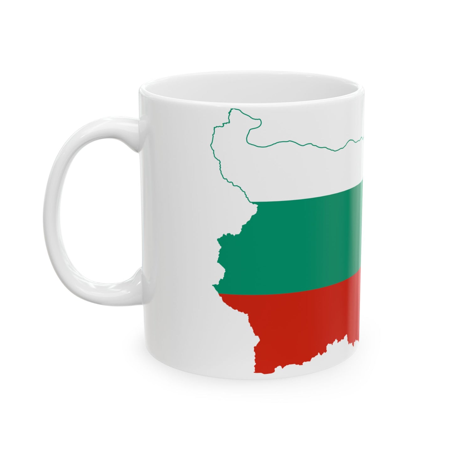 Flag-map of Bulgaria (Bulgaria) White Coffee Mug-Go Mug Yourself