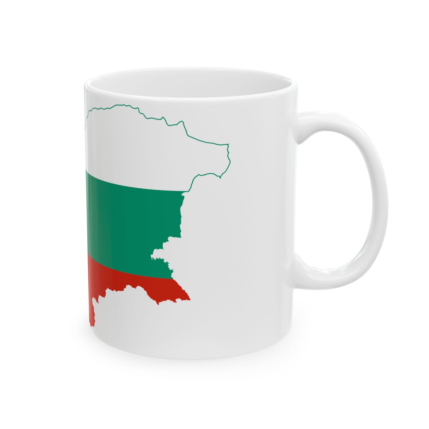 Flag-map of Bulgaria (Bulgaria) White Coffee Mug-Go Mug Yourself