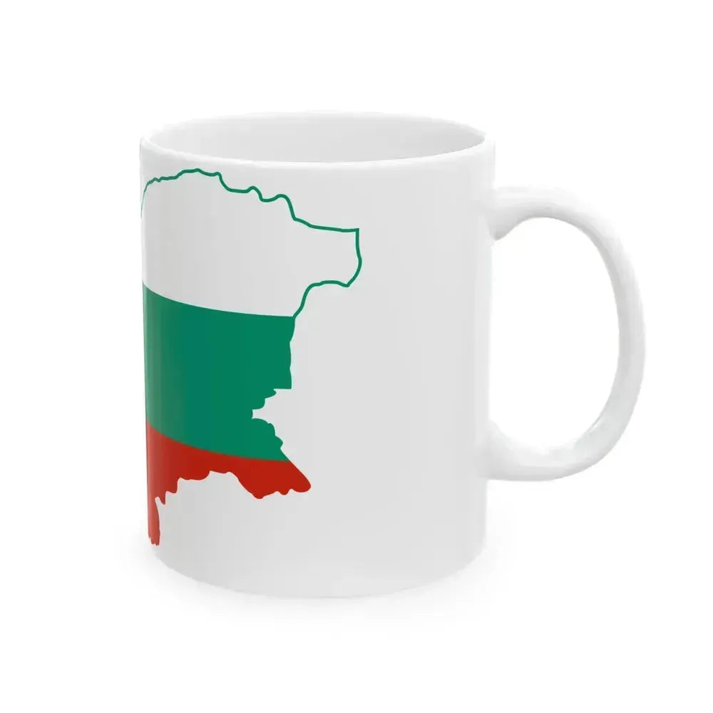 Flag map of Bulgaria (Bulgaria) White Coffee Mug - Go Mug Yourself
