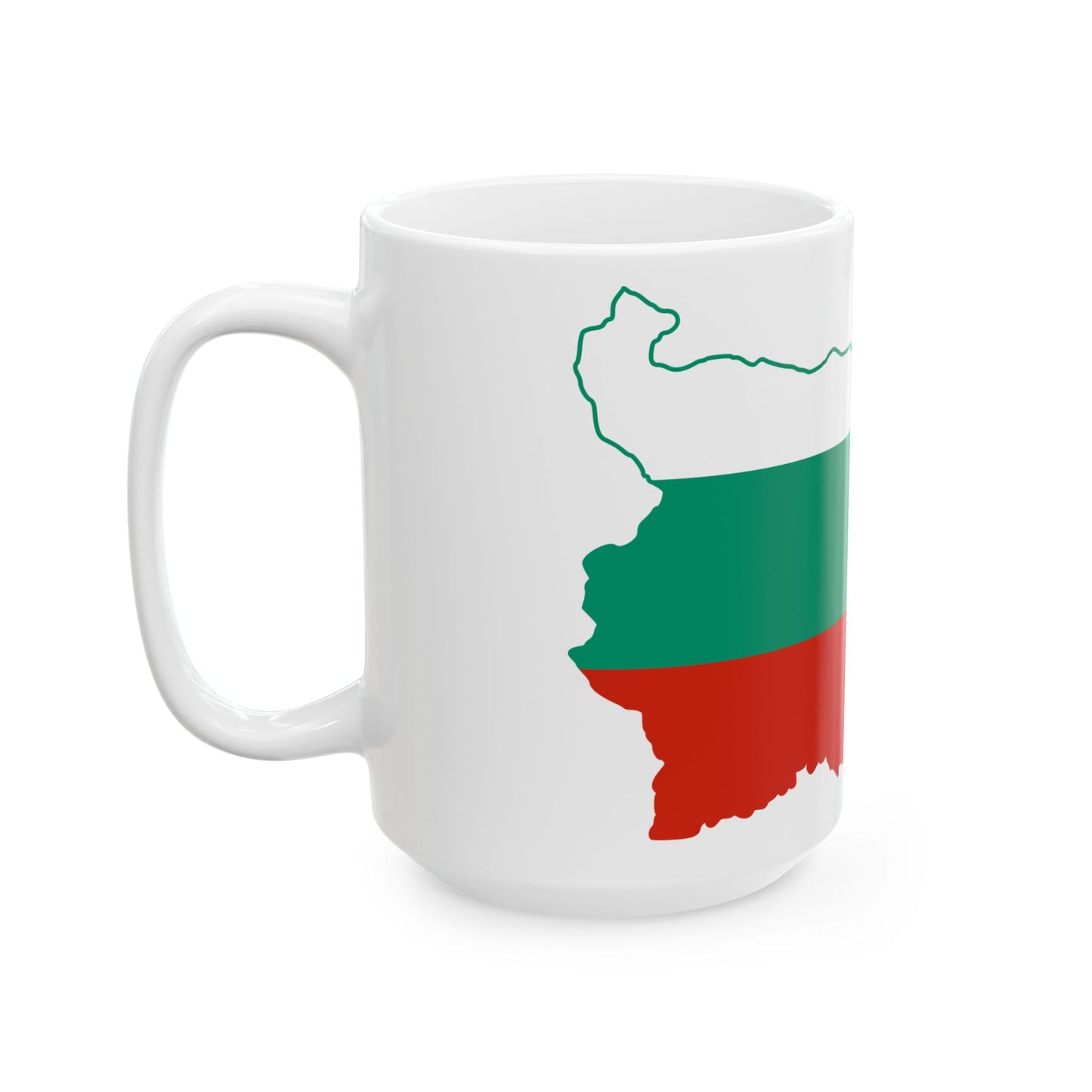 Flag map of Bulgaria (Bulgaria) White Coffee Mug-Go Mug Yourself