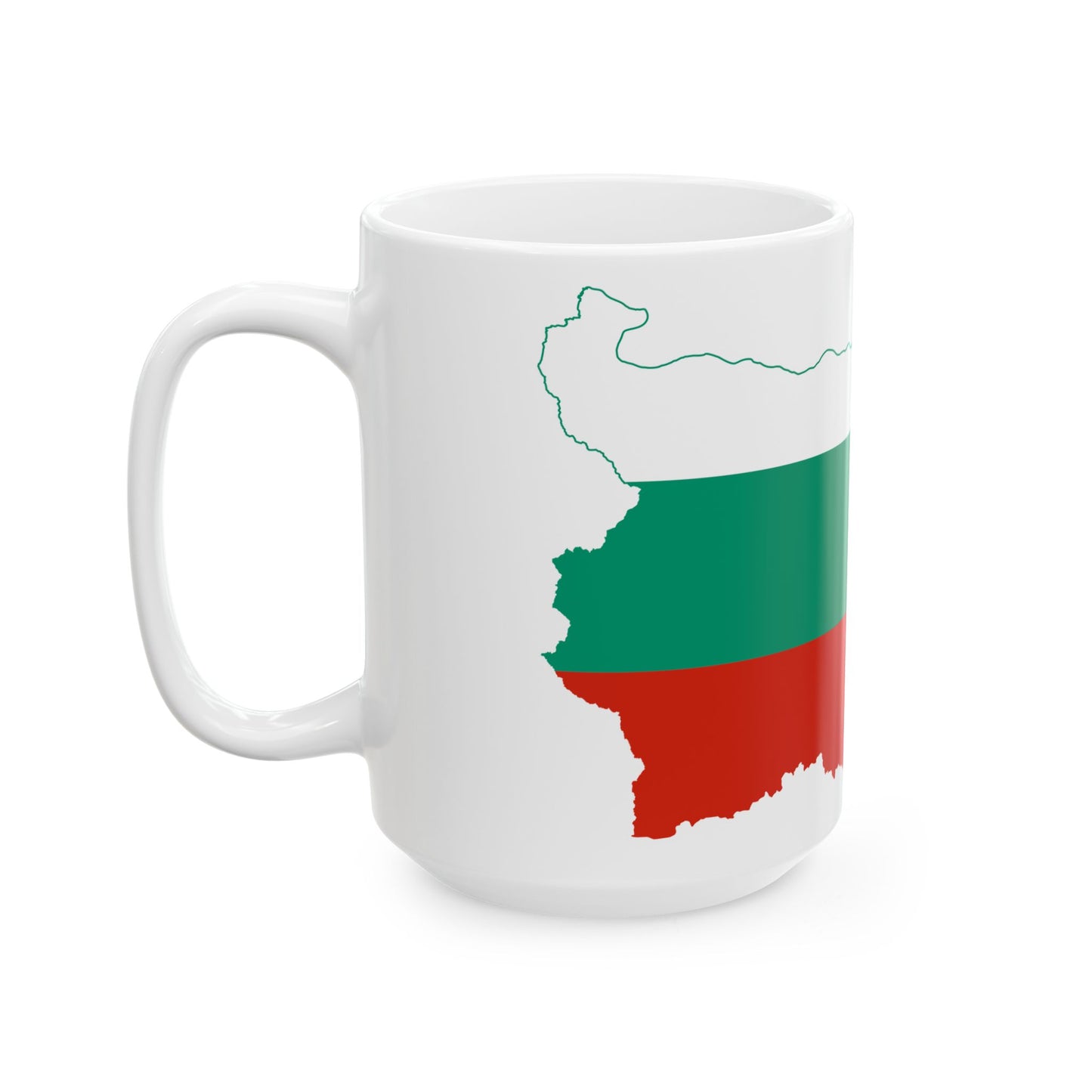 Flag-map of Bulgaria (Bulgaria) White Coffee Mug-Go Mug Yourself