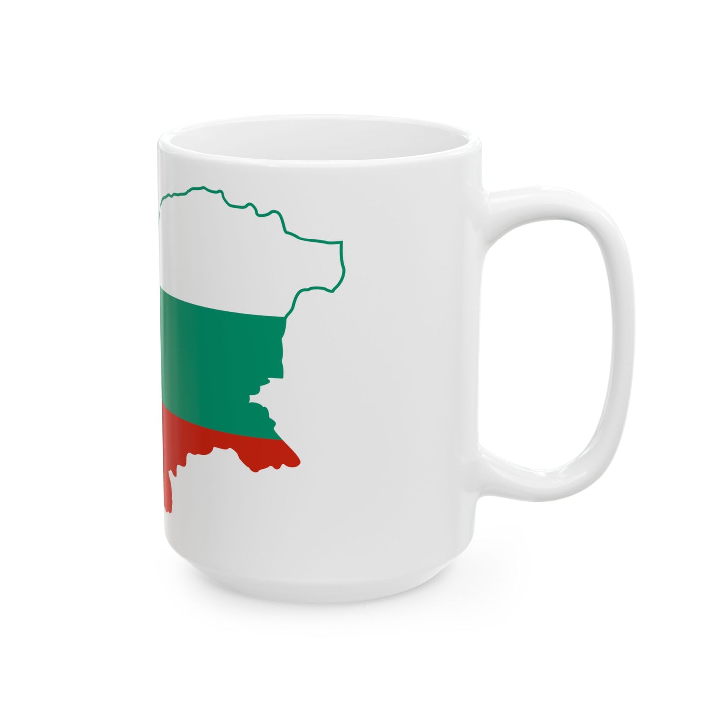 Flag map of Bulgaria (Bulgaria) White Coffee Mug-Go Mug Yourself