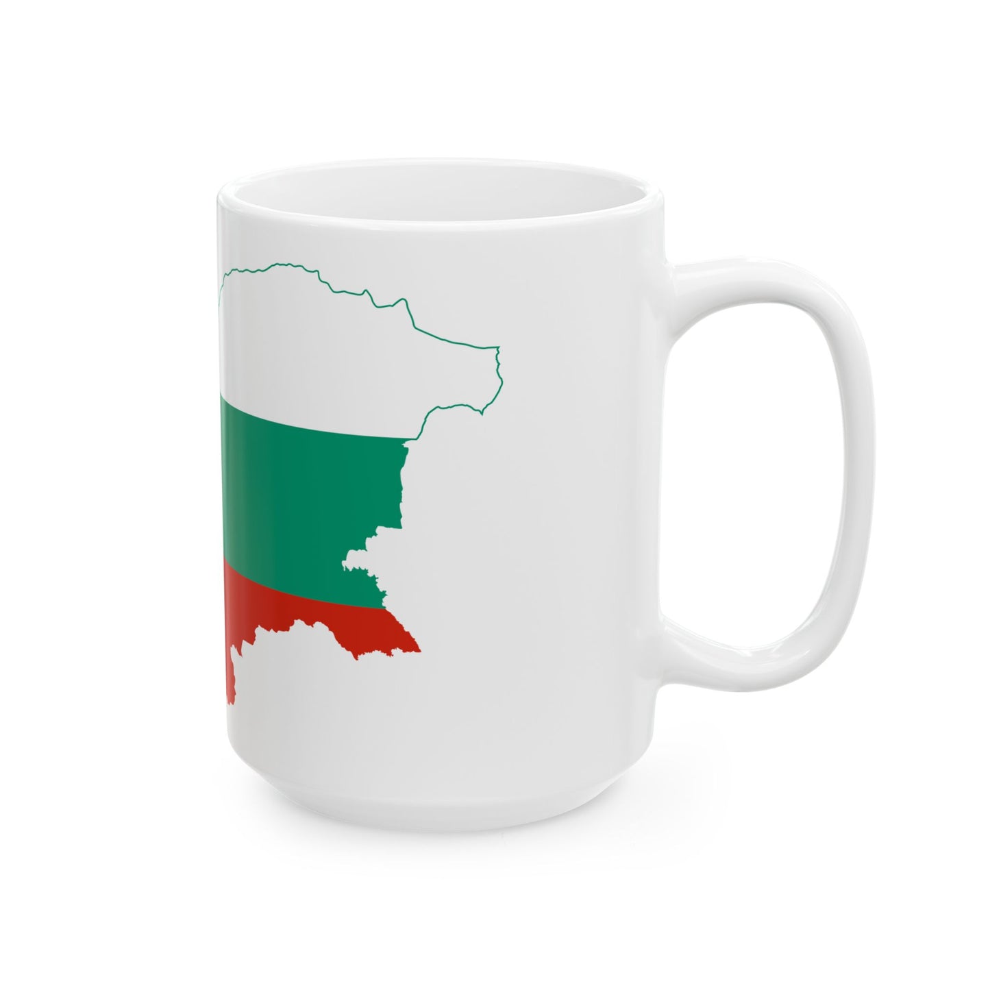 Flag-map of Bulgaria (Bulgaria) White Coffee Mug-Go Mug Yourself