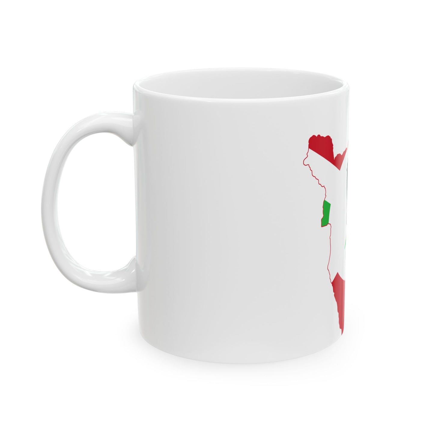 Flag map of Burundi 1962-1966 (Burundi) White Coffee Mug-Go Mug Yourself
