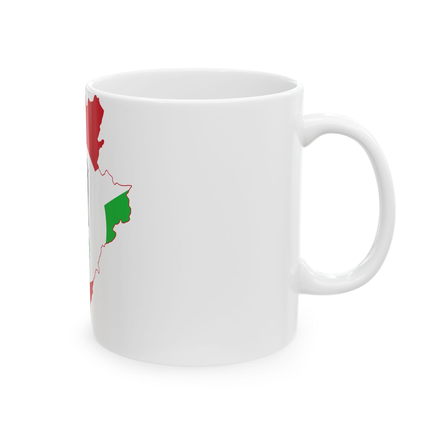 Flag map of Burundi 1962-1966 (Burundi) White Coffee Mug-Go Mug Yourself