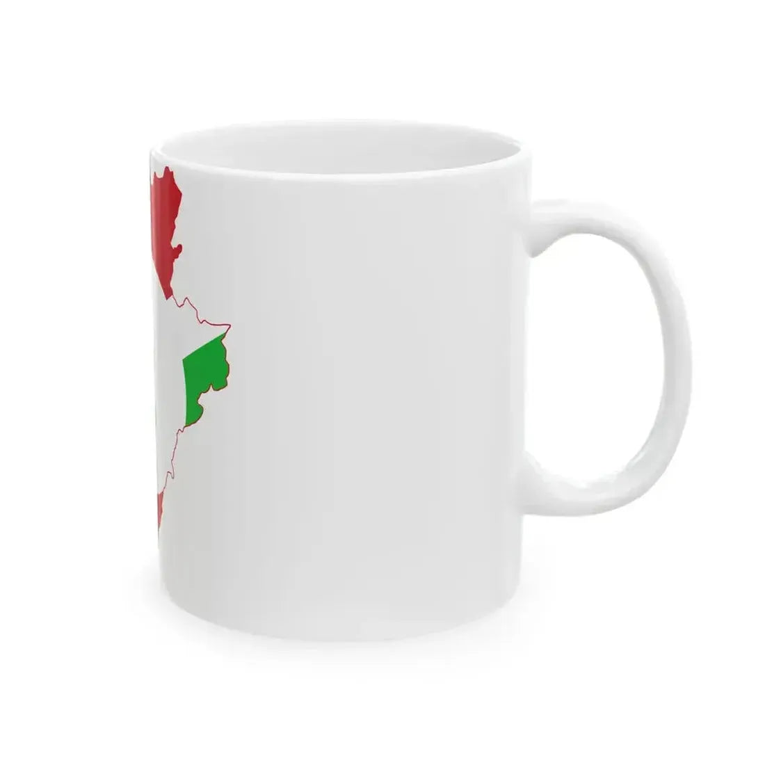 Flag map of Burundi 1966-1967 (Burundi) White Coffee Mug - Go Mug Yourself