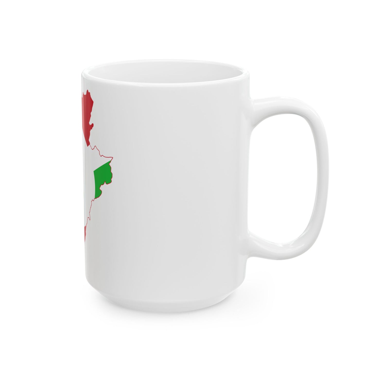 Flag map of Burundi 1966-1967 (Burundi) White Coffee Mug-Go Mug Yourself