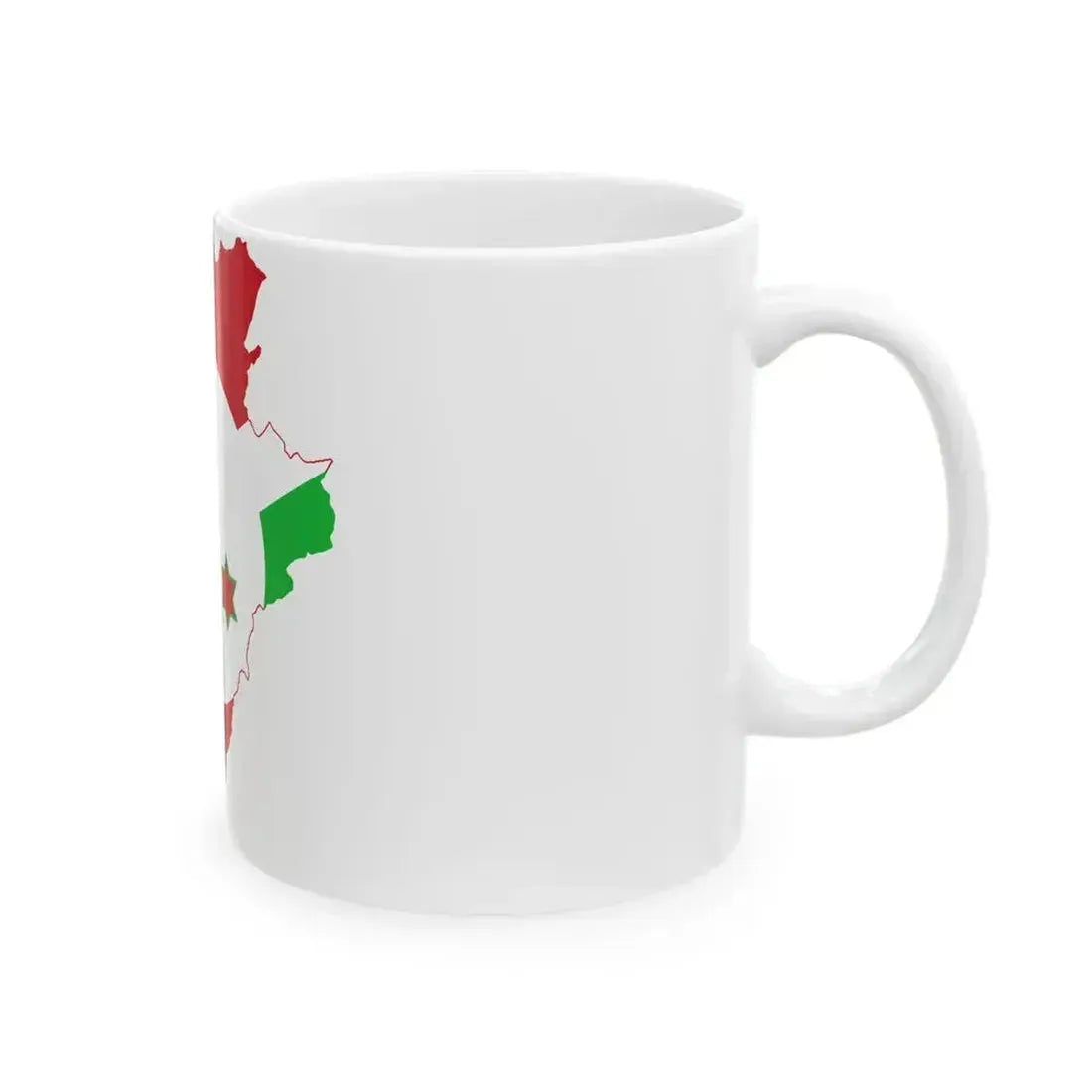 Flag map of Burundi (Burundi) White Coffee Mug - Go Mug Yourself