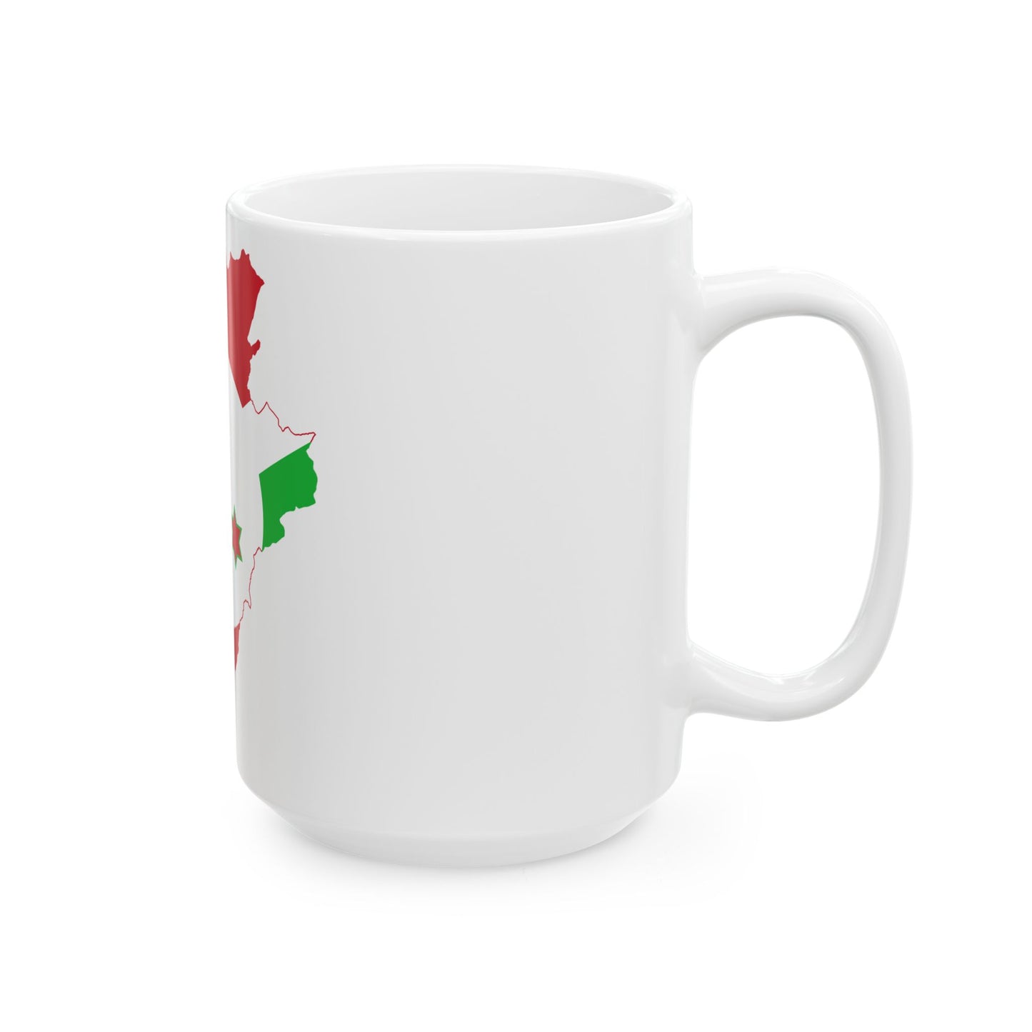 Flag map of Burundi (Burundi) White Coffee Mug-Go Mug Yourself