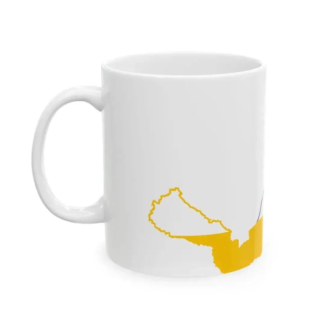 Flag-map of Buryatia (Russia) White Coffee Mug - Go Mug Yourself