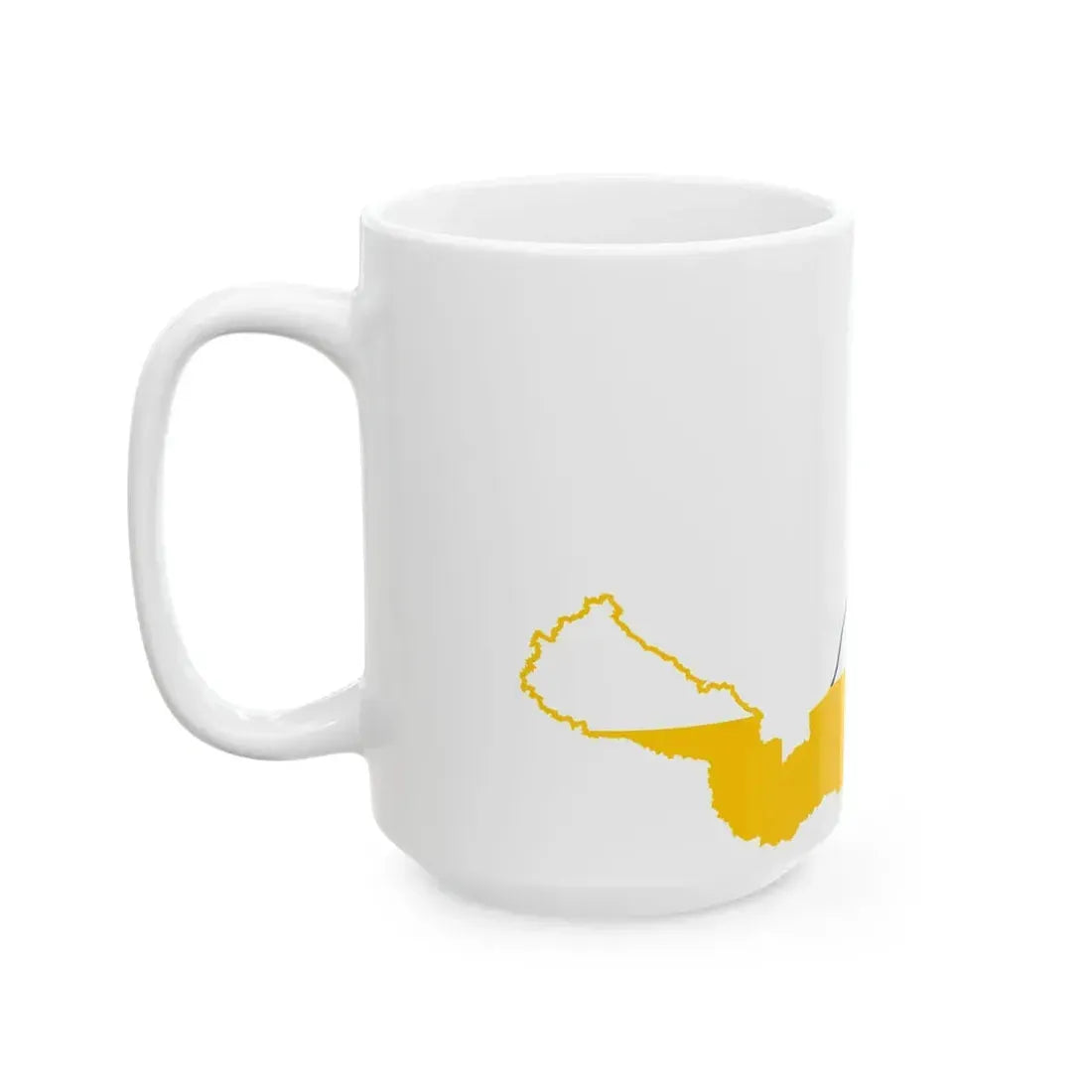 Flag-map of Buryatia (Russia) White Coffee Mug - Go Mug Yourself