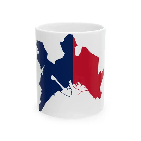 Flag map of Cagliari Casteddu (Italy) White Coffee Mug 11oz - Go Mug Yourself