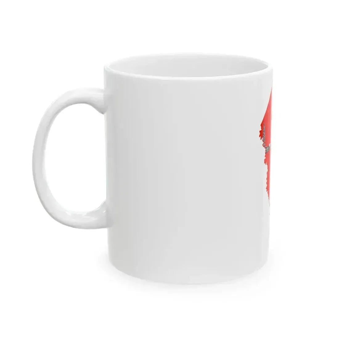 Flag map of Calhoun County West Virginia (United States) White Coffee Mug - Go Mug Yourself
