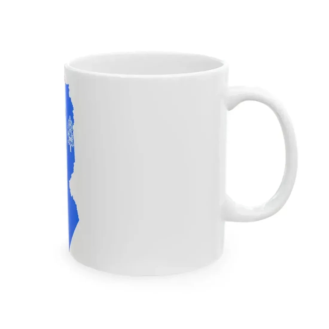 Flag map of Calhoun County West Virginia (United States) White Coffee Mug - Go Mug Yourself