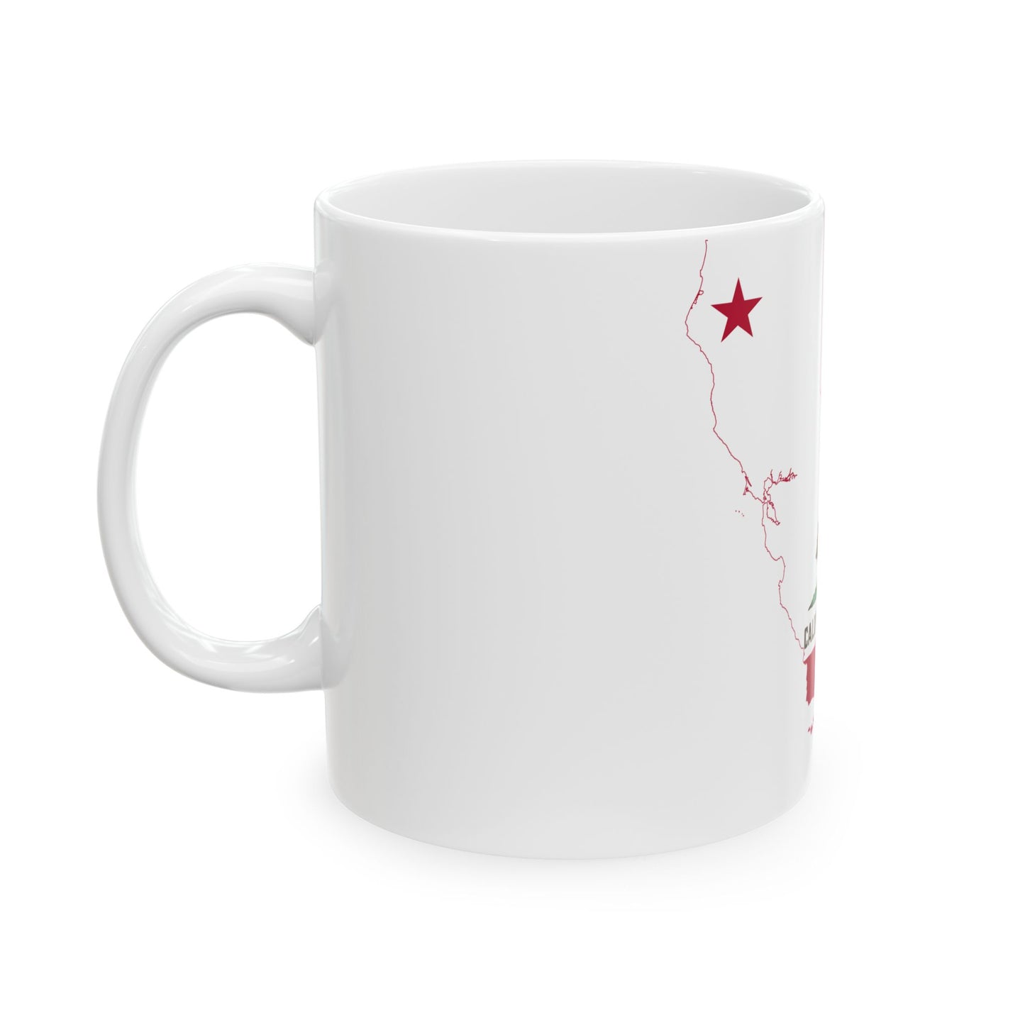 Flag-map of California (United States) White Coffee Mug-Go Mug Yourself