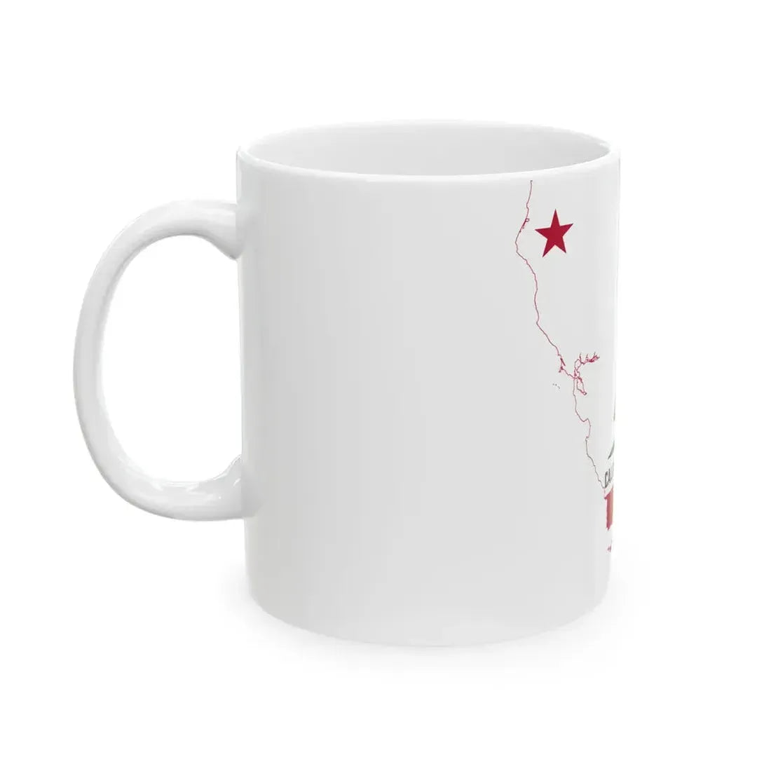 Flag-map of California (United States) White Coffee Mug - Go Mug Yourself