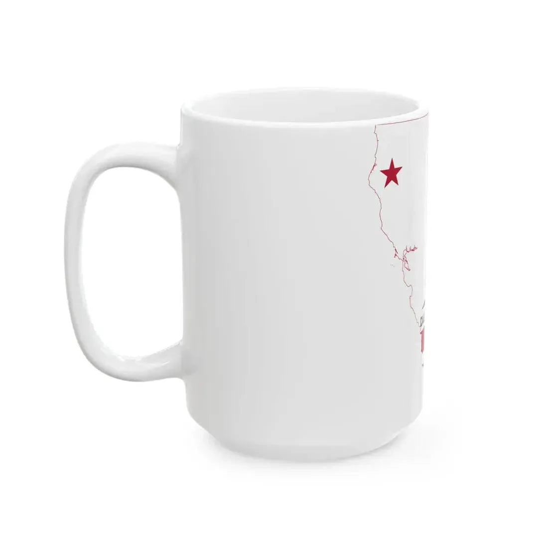 Flag-map of California (United States) White Coffee Mug - Go Mug Yourself