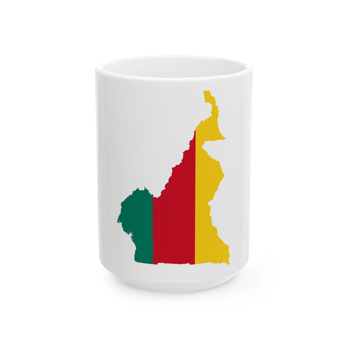 Flag map of Cameroon 1957-1961 (Cameroon) White Coffee Mug-15oz-Go Mug Yourself