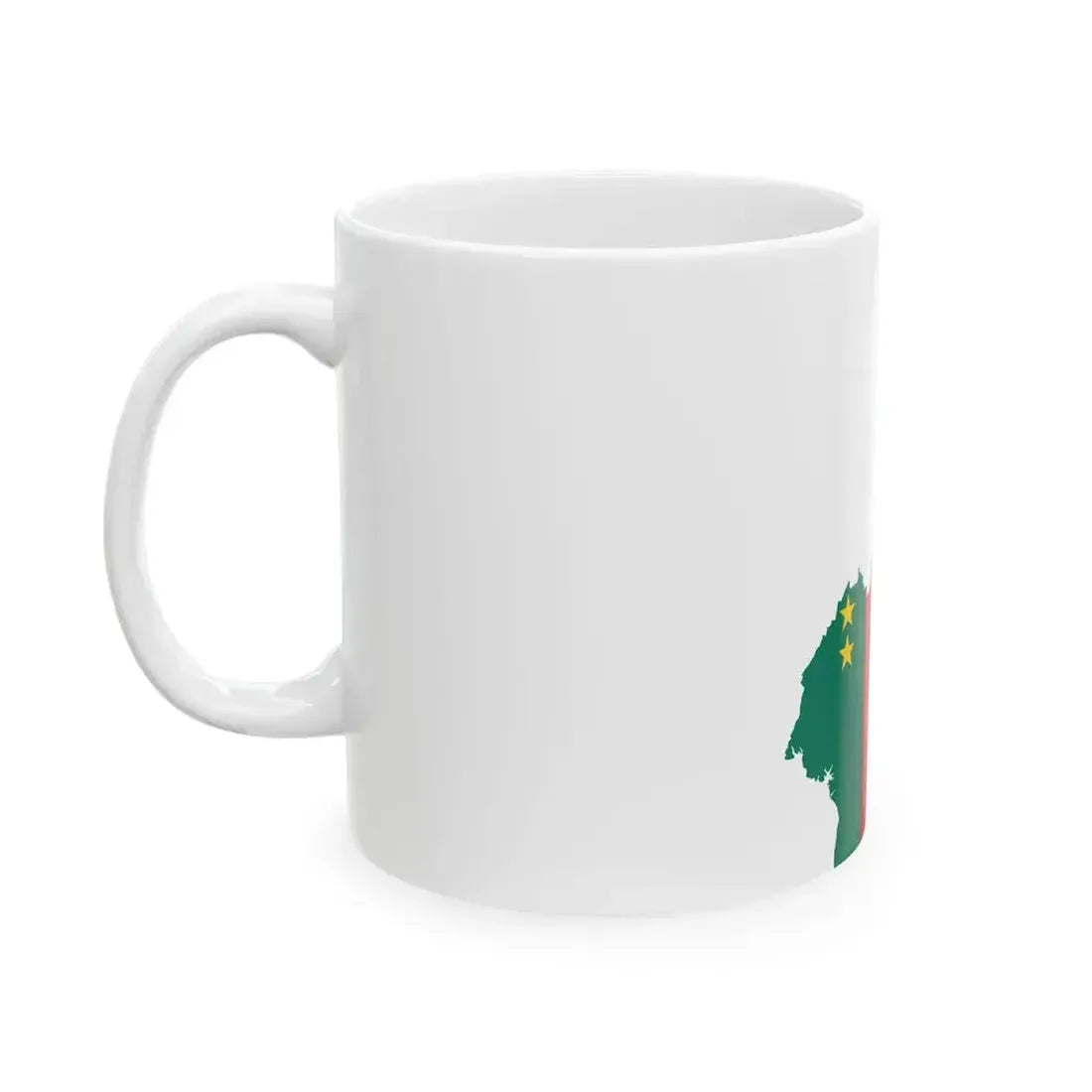 Flag map of Cameroon 1961-1975 (Cameroon) White Coffee Mug - Go Mug Yourself