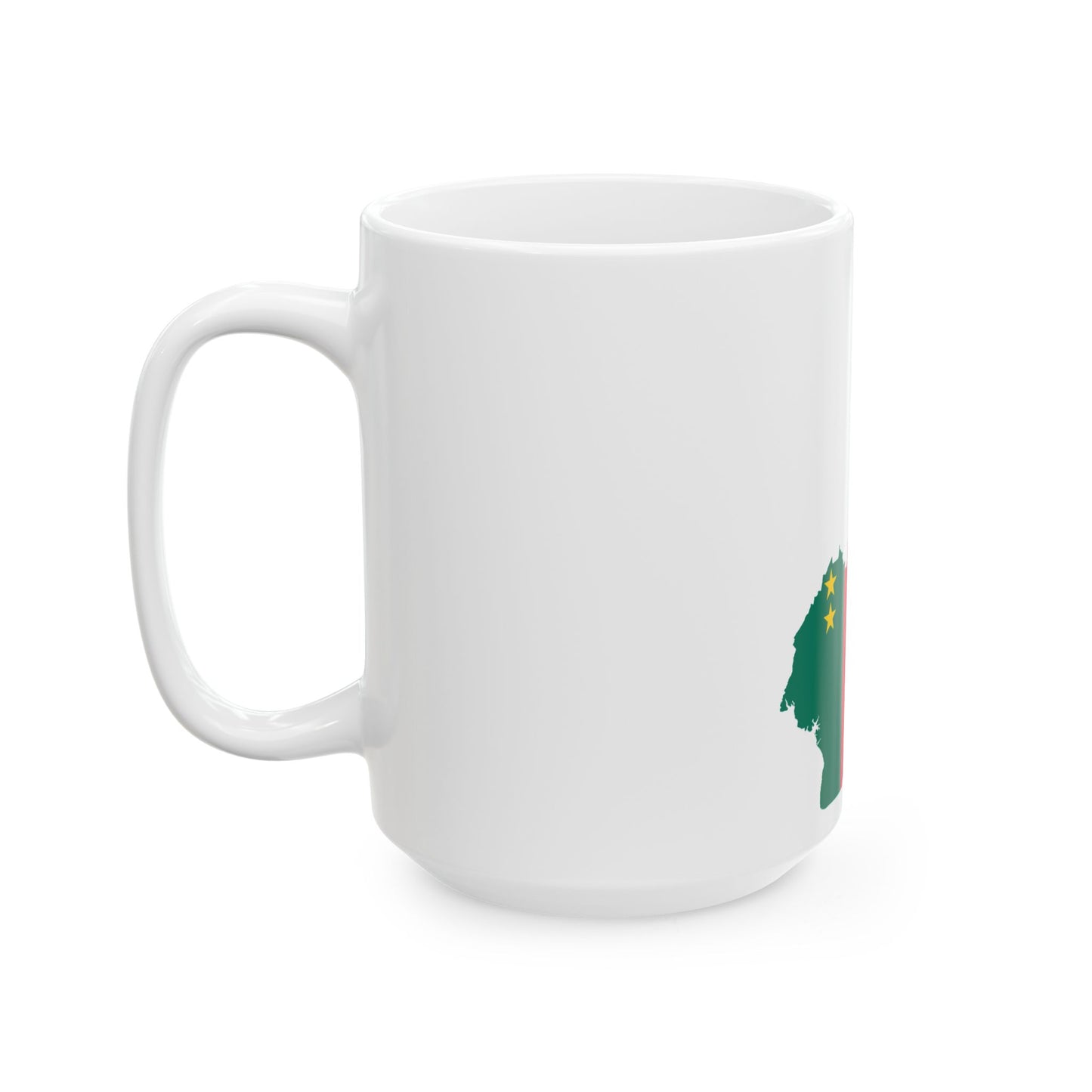Flag map of Cameroon 1961-1975 (Cameroon) White Coffee Mug-Go Mug Yourself