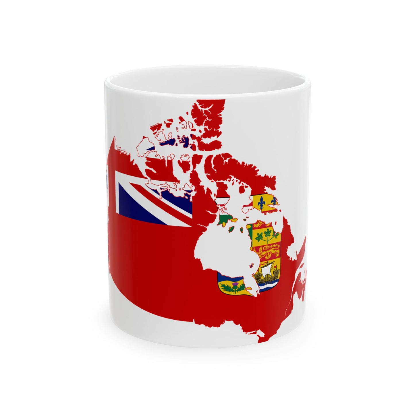 Flag map of Canada 1868-1921 (Canada) White Coffee Mug-11oz-Go Mug Yourself