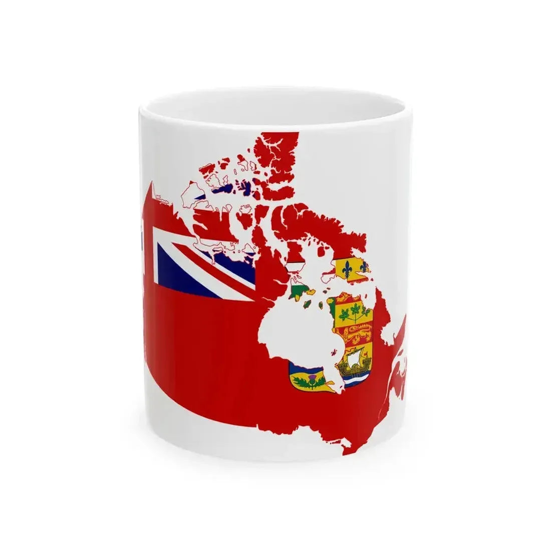 Flag map of Canada 1868-1921 (Canada) White Coffee Mug 11oz - Go Mug Yourself