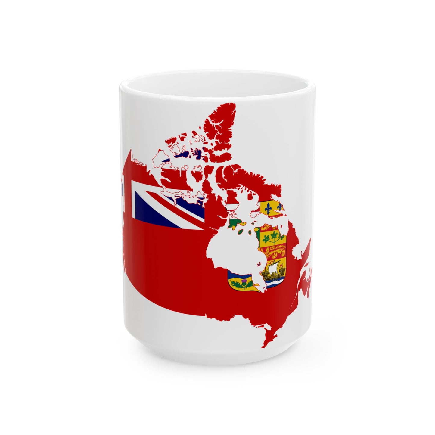 Flag map of Canada 1868-1921 (Canada) White Coffee Mug-15oz-Go Mug Yourself