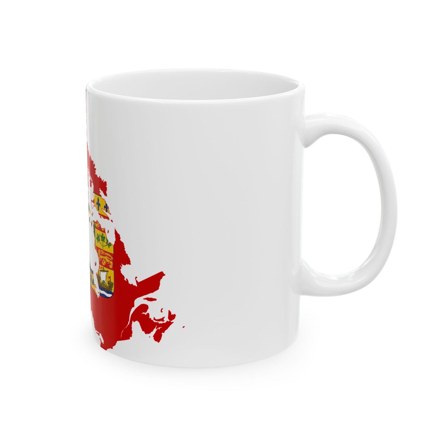 Flag map of Canada 1868-1921 (Canada) White Coffee Mug-Go Mug Yourself