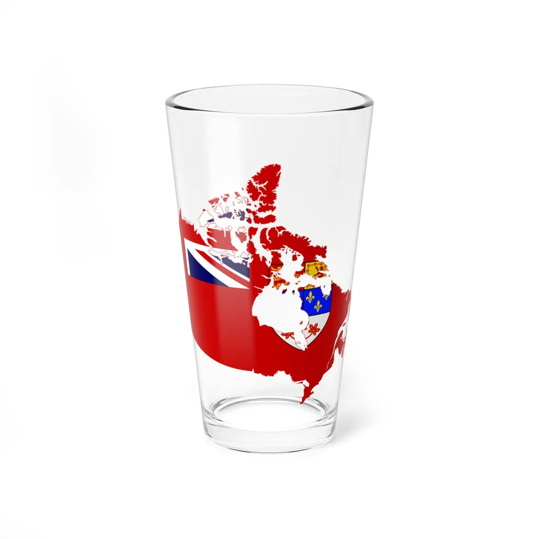 Flag-map of Canada 1957-1964 (Canada) Pint Glass 16oz 16oz - Go Mug Yourself