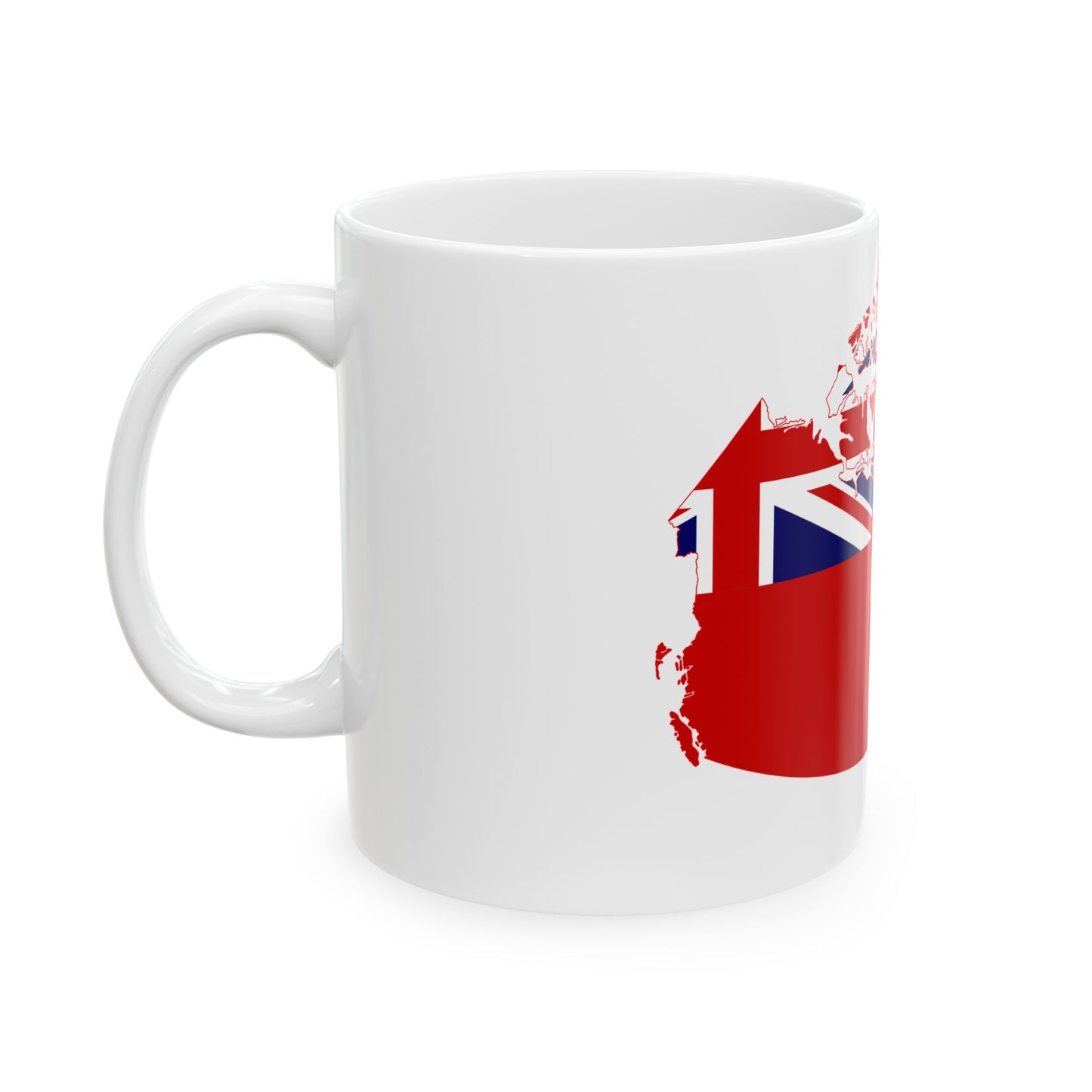 Flag-map of Canada 1957-1964 (Canada) White Coffee Mug-Go Mug Yourself