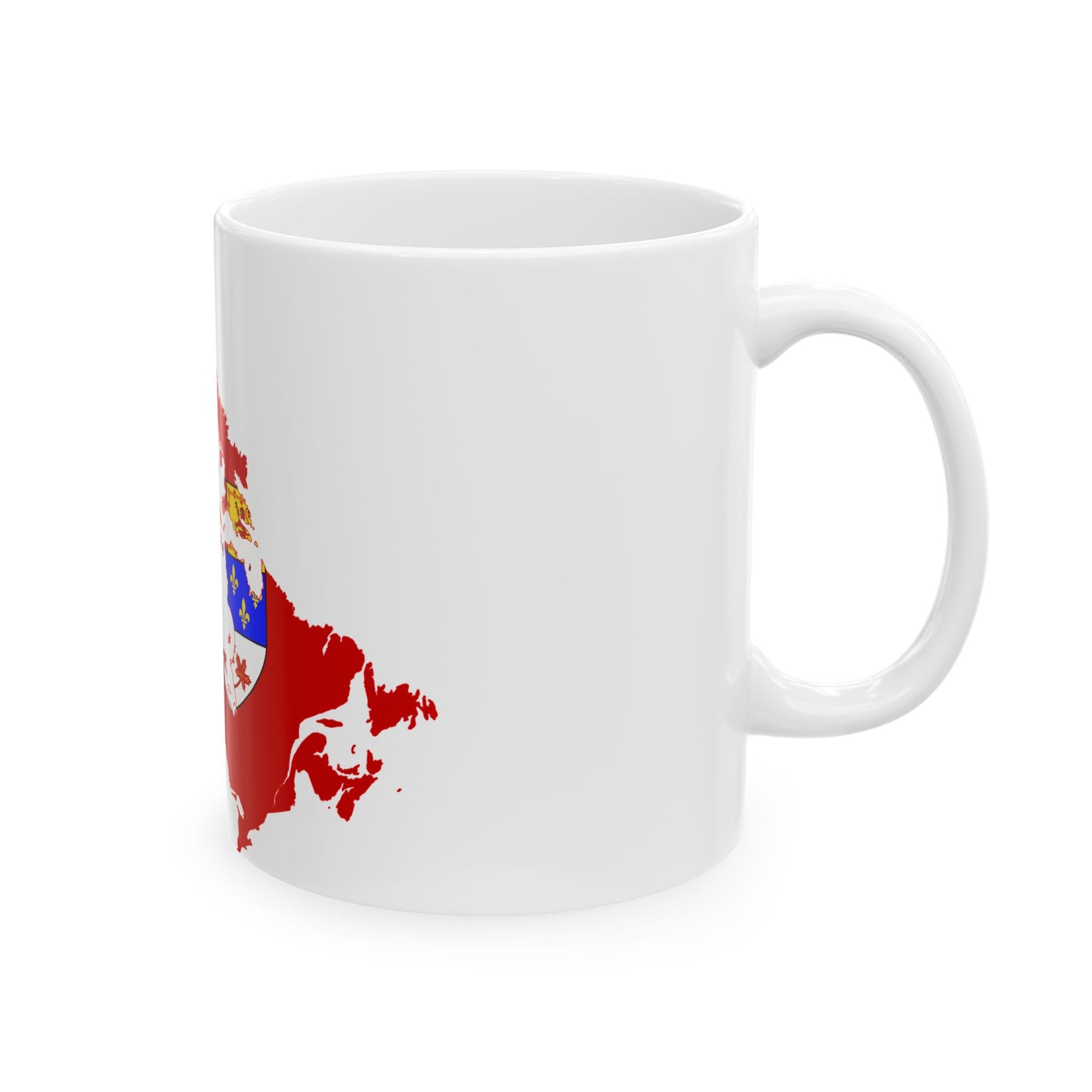 Flag-map of Canada 1957-1964 (Canada) White Coffee Mug-Go Mug Yourself