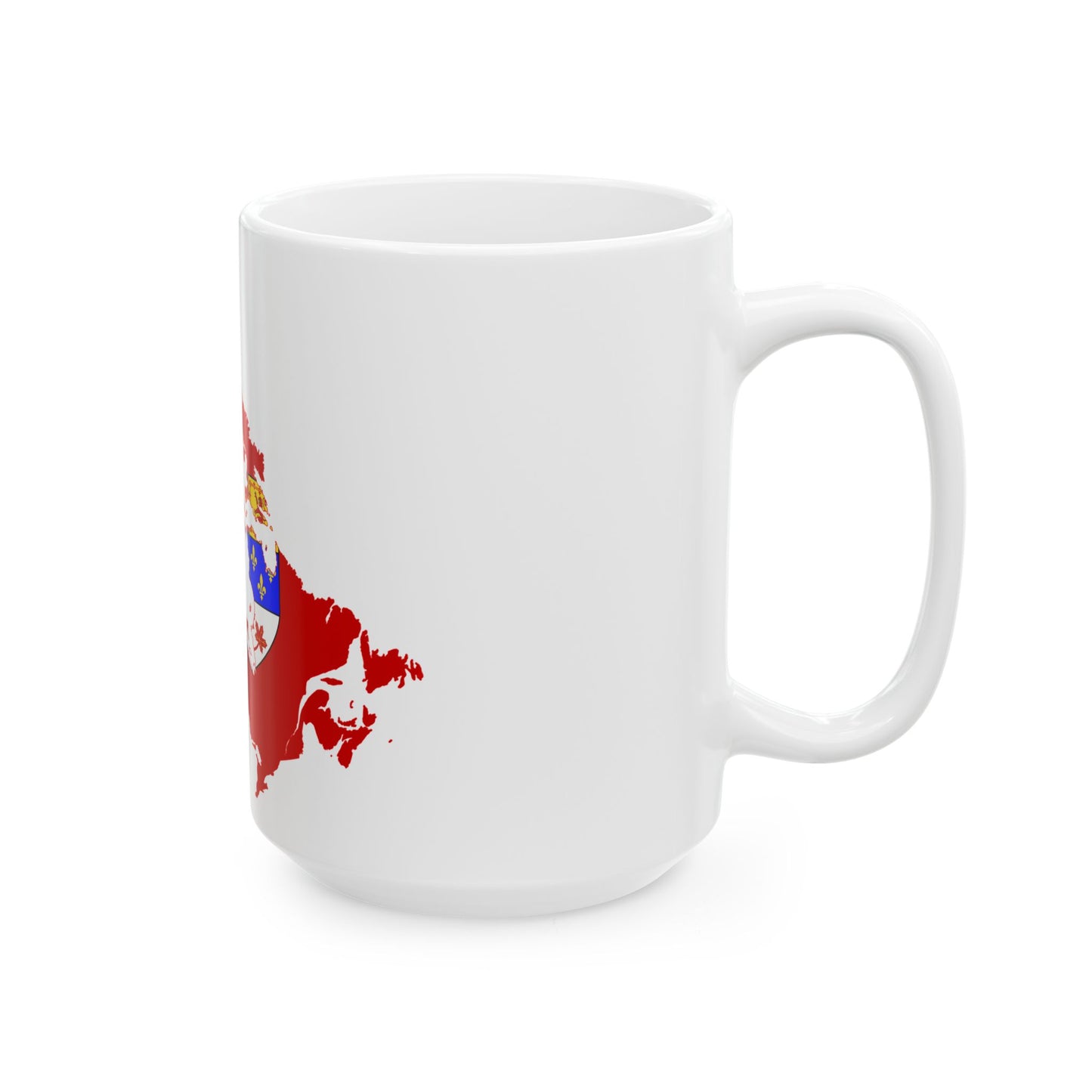 Flag-map of Canada 1957-1964 (Canada) White Coffee Mug-Go Mug Yourself