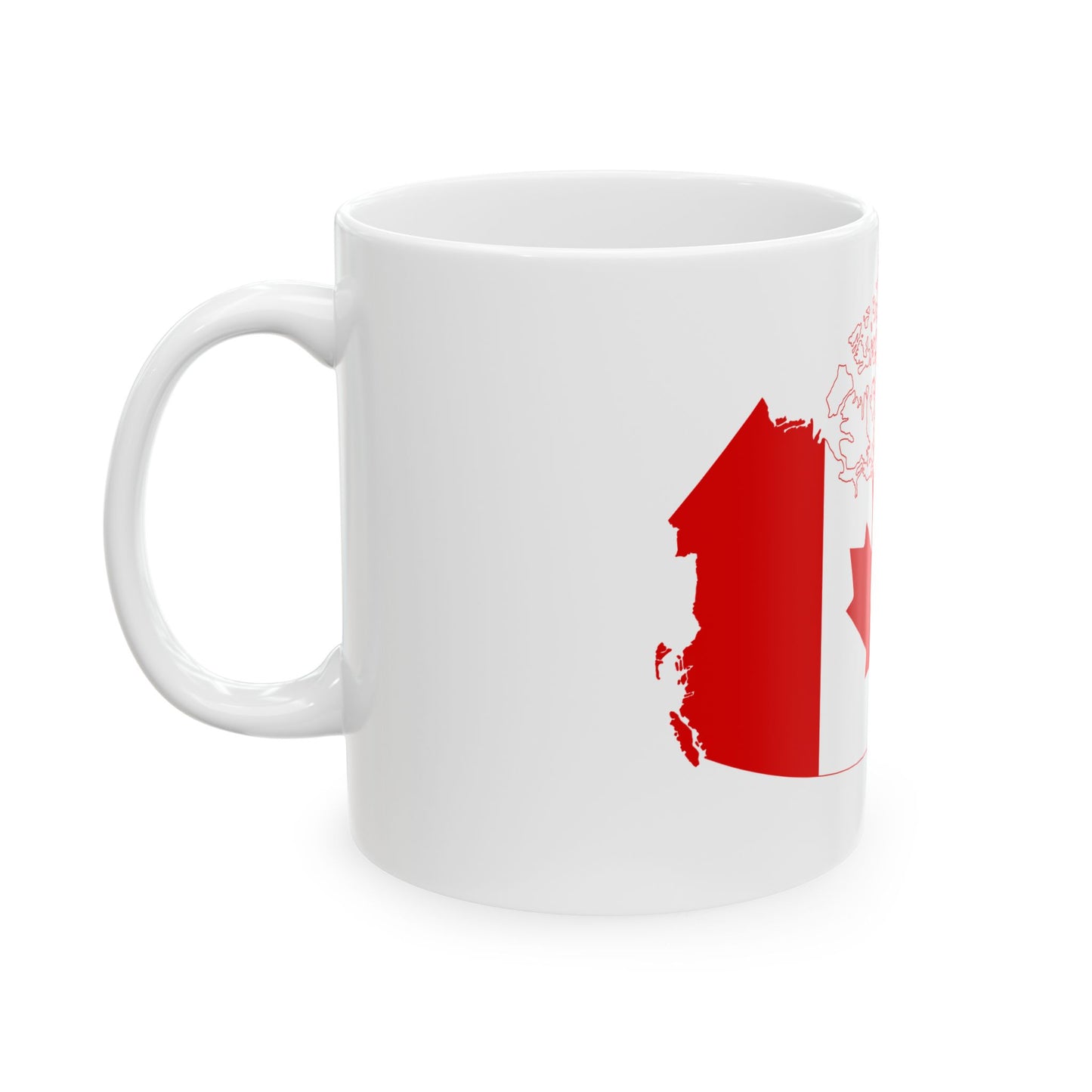 Flag map of Canada (Canada) White Coffee Mug-Go Mug Yourself